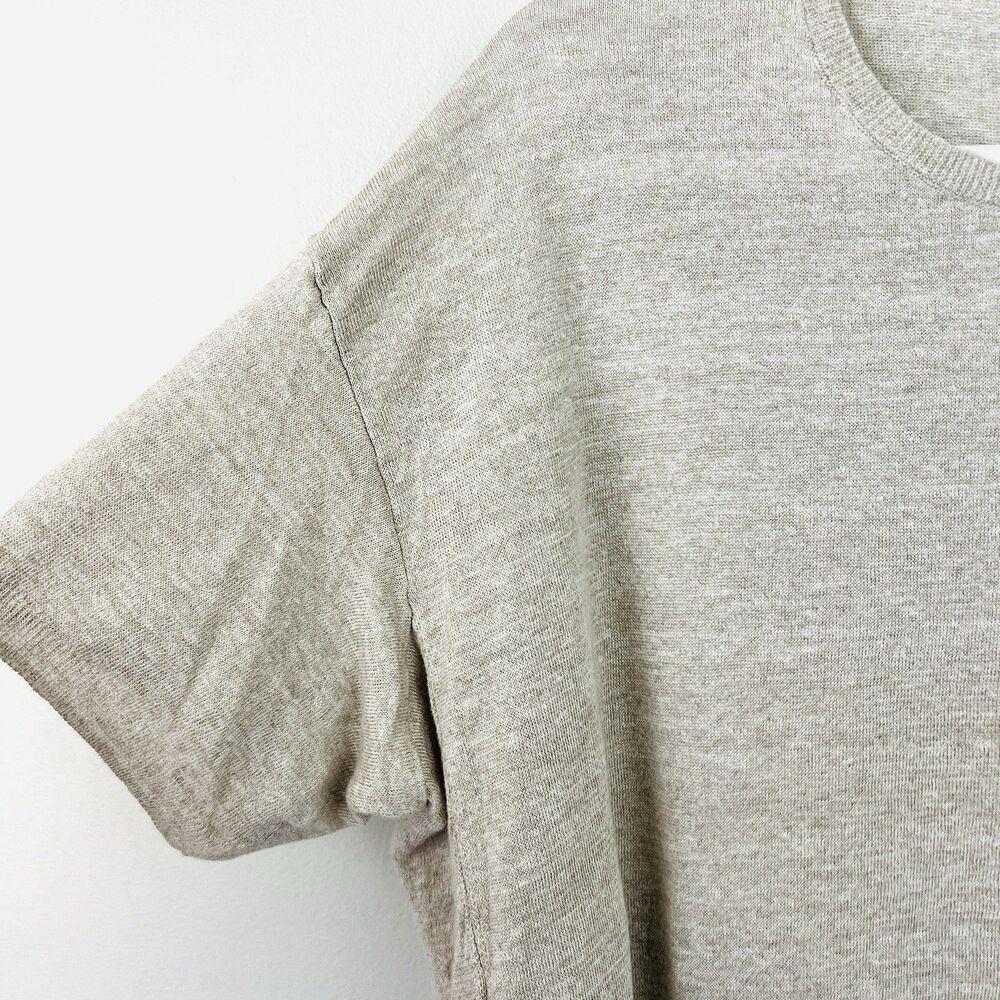 C.T. Plage 100% Linen Gray Breezy Flowy Blouse Top Lagenlook Resort Wear Size XL - Picture 3 of 10